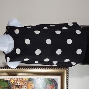 Who What Wear Poly Chiffon Polkadot Tank Top